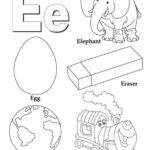 Alphabet Coloring Pages Free Words For E | Abc Coloring In Letter E Worksheets Coloring