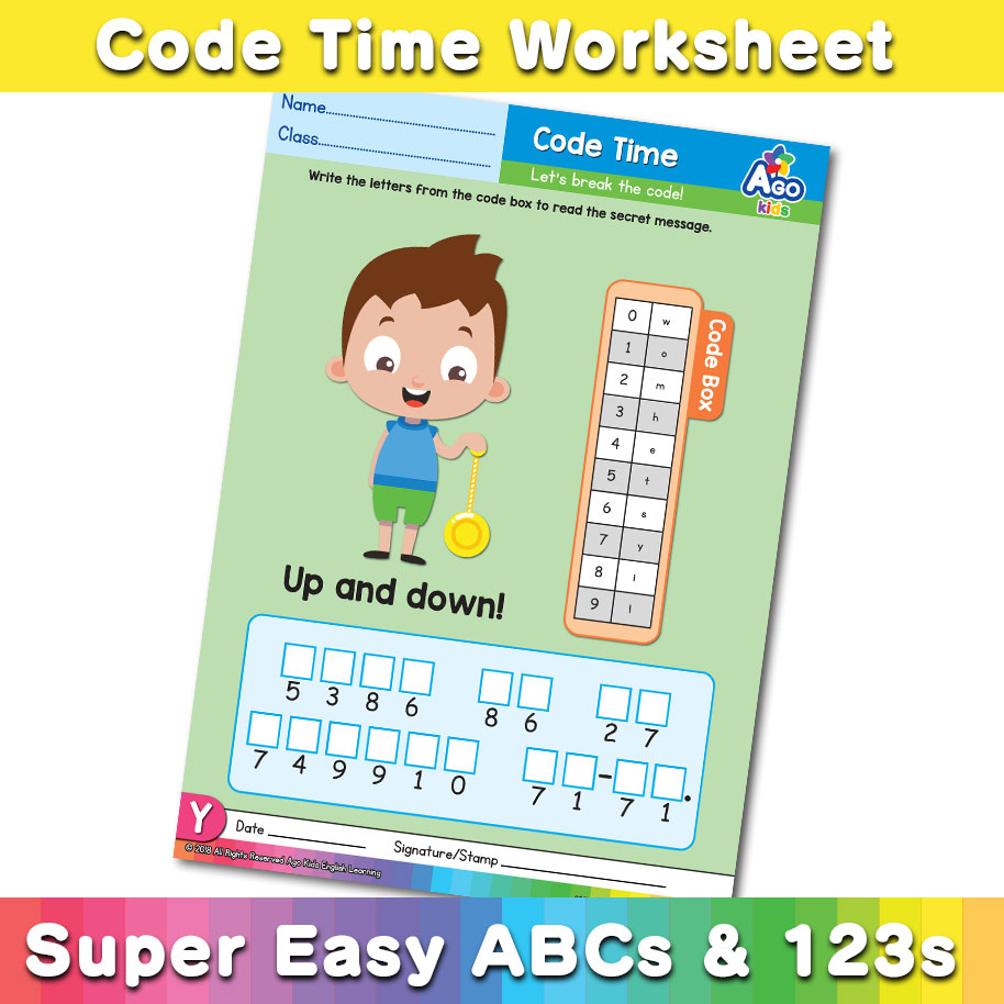 Alphabet Decoder Worksheets (Uppercase Letter Y) - Super within Alphabet Code Worksheets