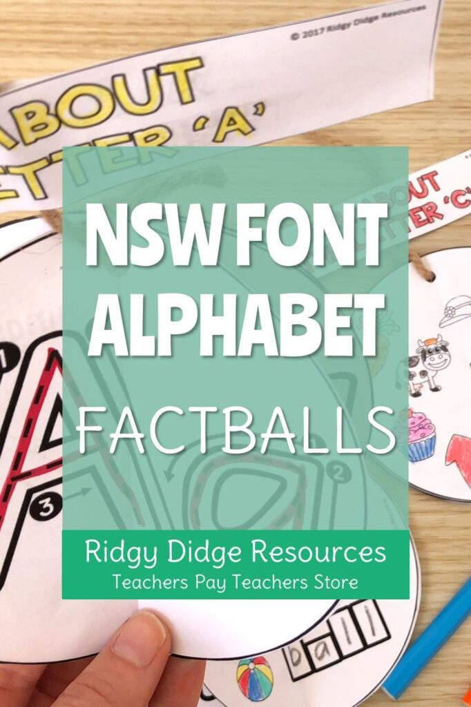 Alphabet Factball Craftivity Nsw Foundation Font | Abc With Alphabet Tracing Nsw Foundation Font