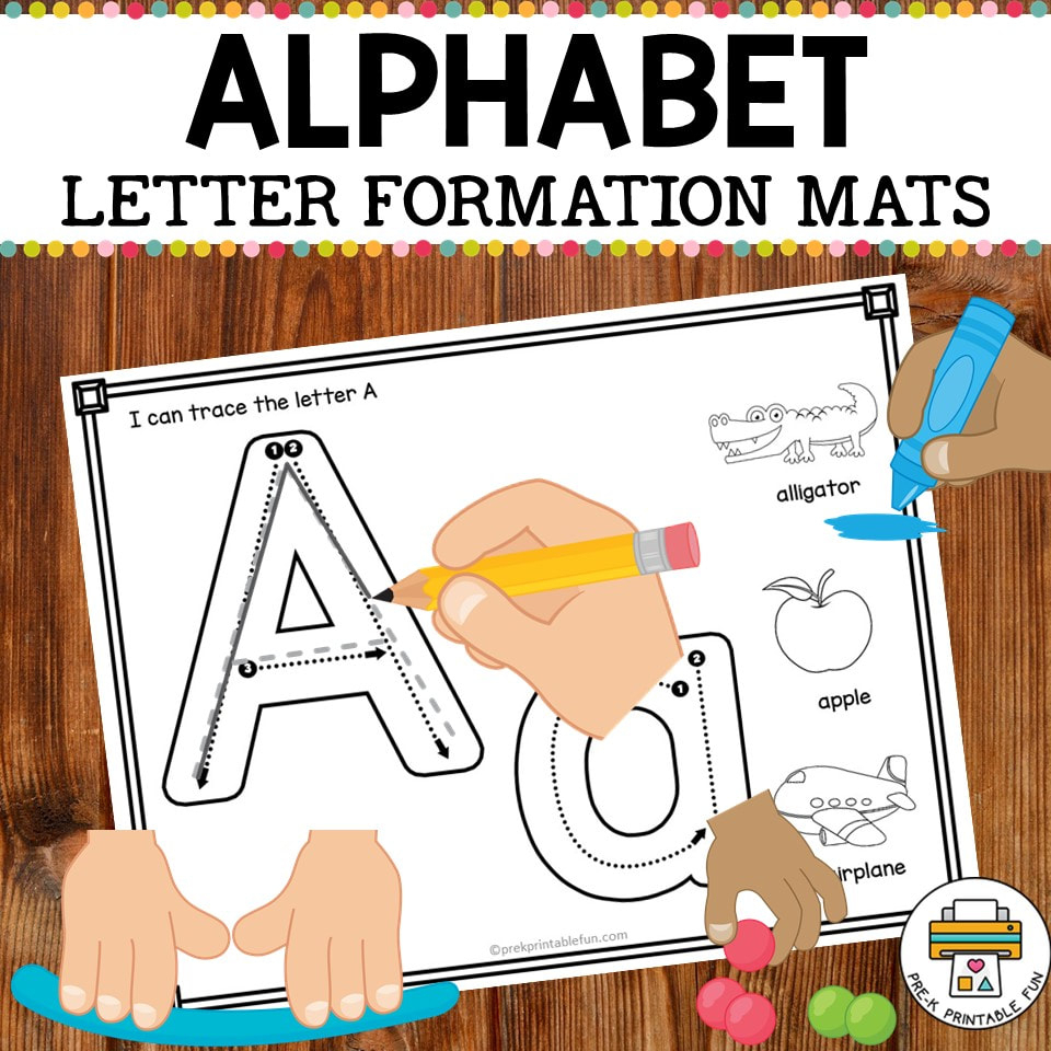 Alphabet Formation Mats - Pre-K Printable Fun in Alphabet Tracing Rhymes