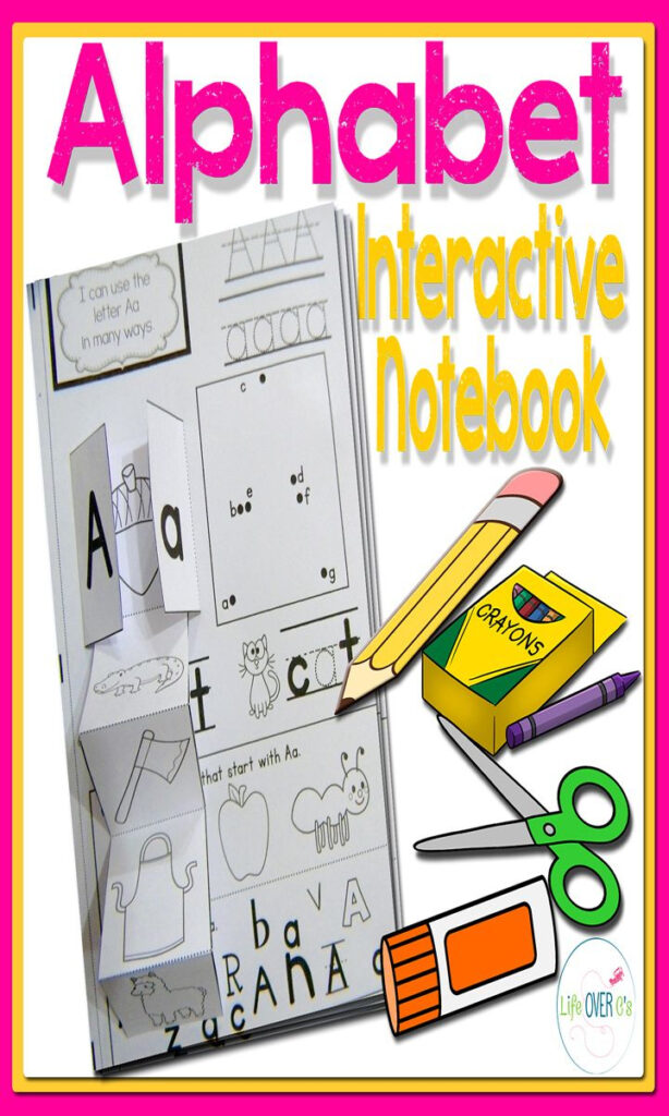 Alphabet Interactive Notebook For Letter Recognition And Within Alphabet Tracing Notebook