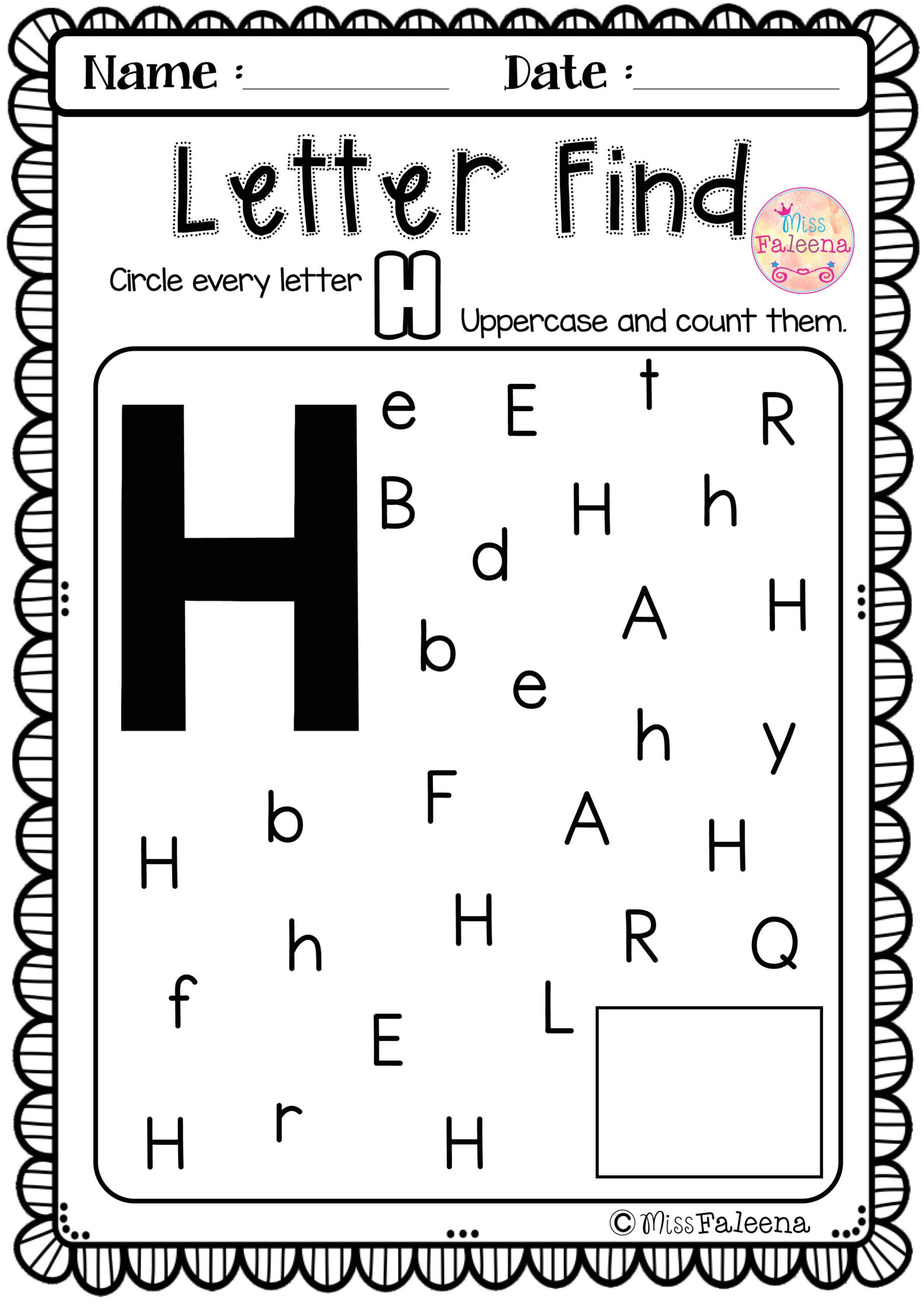 Free Printable Letter H Worksheets Pdf