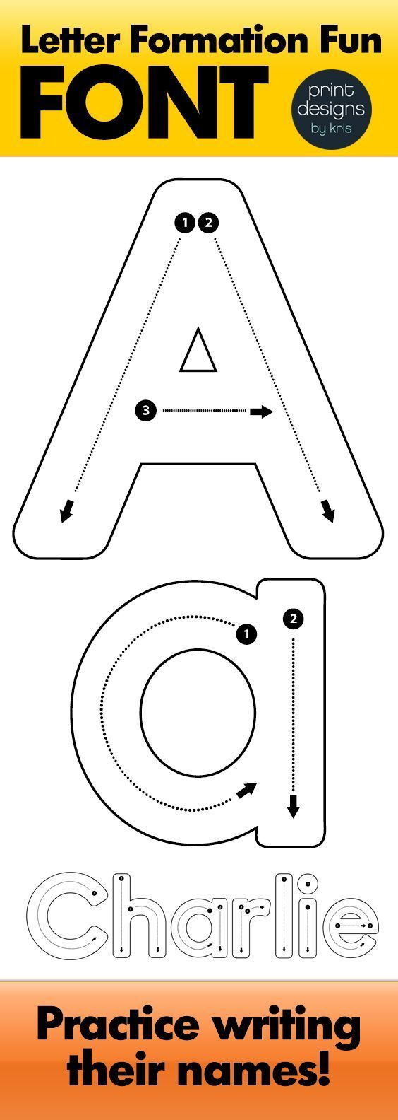 Alphabet Letter Tracing Font • Letter Formation Font pertaining to Alphabet Tracing Font