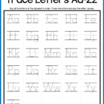 Alphabet Letter Tracing On Primary Writing Lines | Letter In 4 Line Alphabet Worksheets