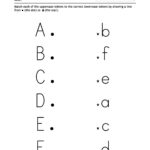 Alphabet Matching Worksheets For Nursery Regarding Alphabet Matching Worksheets For Pre K