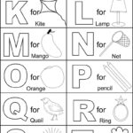 Alphabet Part Ii Coloring Printable Page For Kids: Alphabets With Regard To Alphabet Coloring Worksheets For Kindergarten