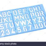 Alphabet Stencil Stock Photo   Alamy Within Alphabet Tracing Ruler
