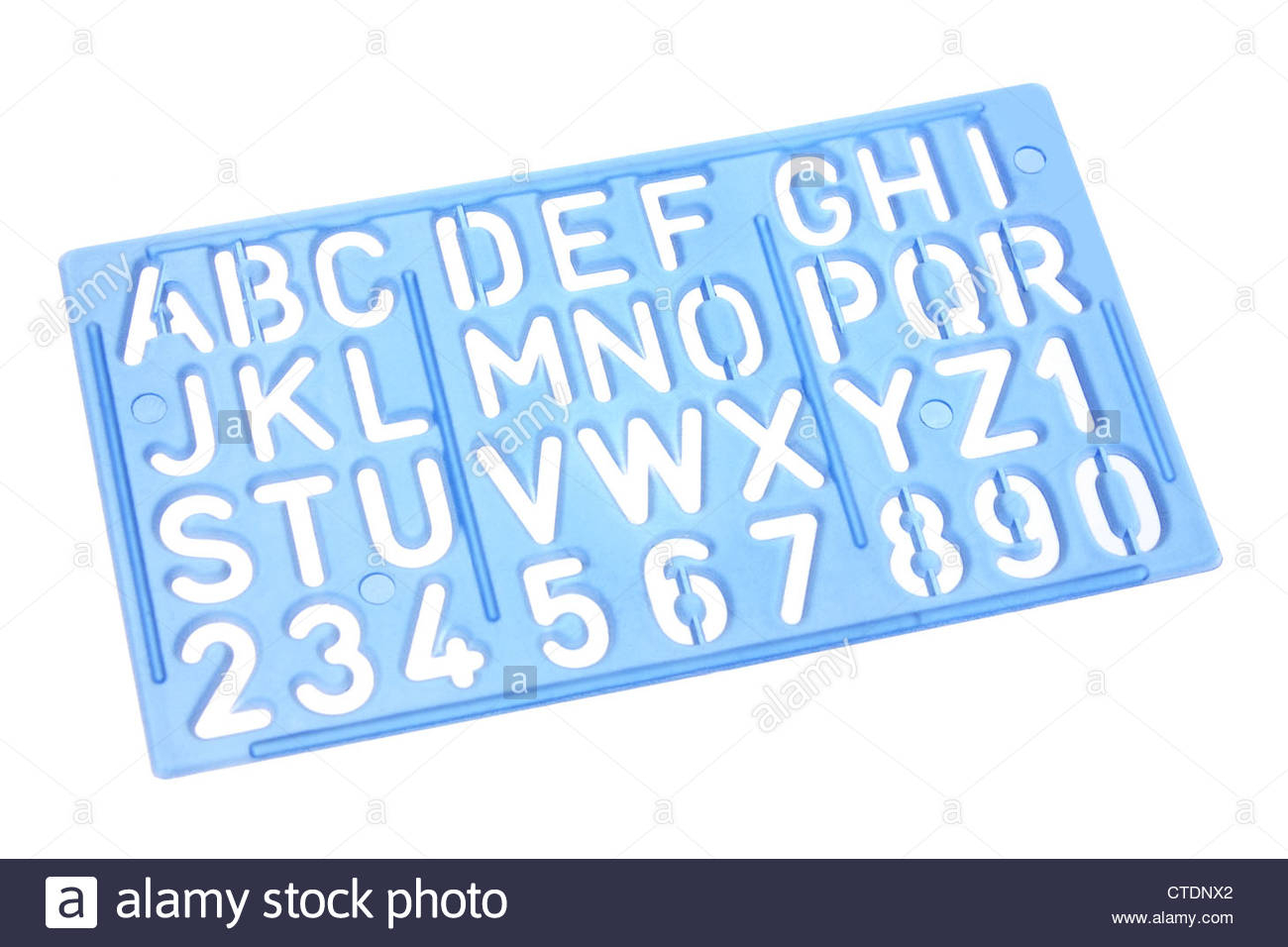 Alphabet Stencil Stock Photo - Alamy within Alphabet Tracing Ruler