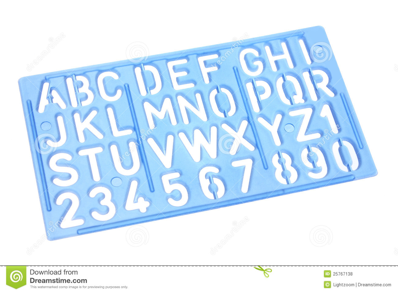 Alphabet Stencil Stock Photo. Image Of Numbers, Characters intended for Letter Tracing Ruler