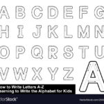 Alphabet Tracing Letters Step Step Inside Letter Tracing Vector