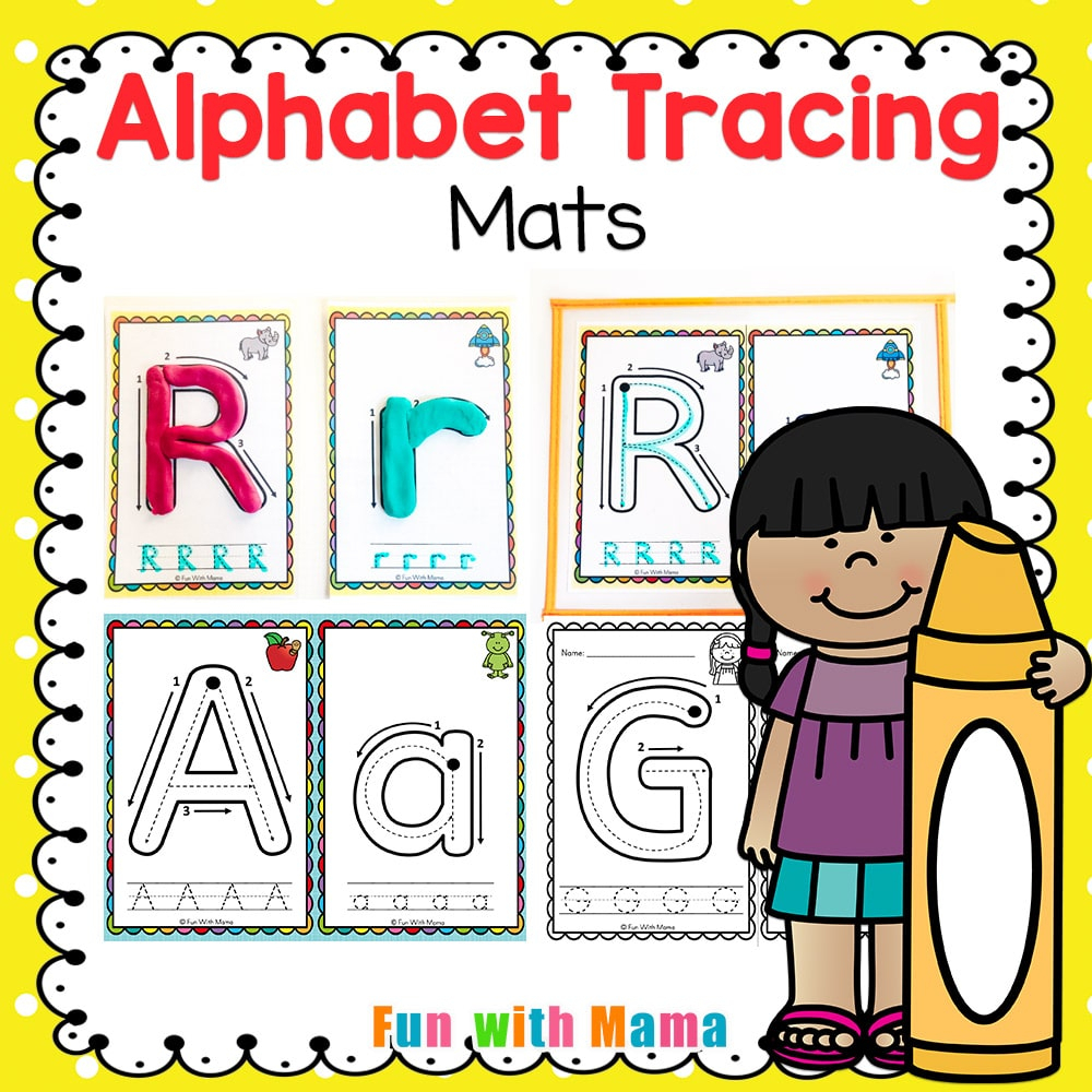 Alphabet Tracing Mats - Play Dough Mats intended for Alphabet Tracing Mat