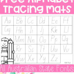 Alphabet Tracing Mats (Print And Australian Fonts Pertaining To Alphabet Tracing Mat