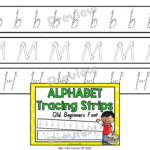 Alphabet Tracing Strips Qld Beginners Font In Alphabet Tracing Qld