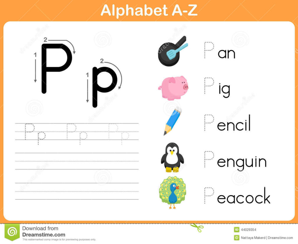 Alphabet Tracing Worksheet Stock Vector. Illustration Of Pertaining To Letter Tracing Vector