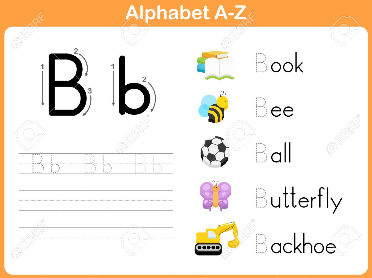 Alphabet Tracing Worksheet: Writing A-Z for A-Z Alphabet Tracing Worksheets