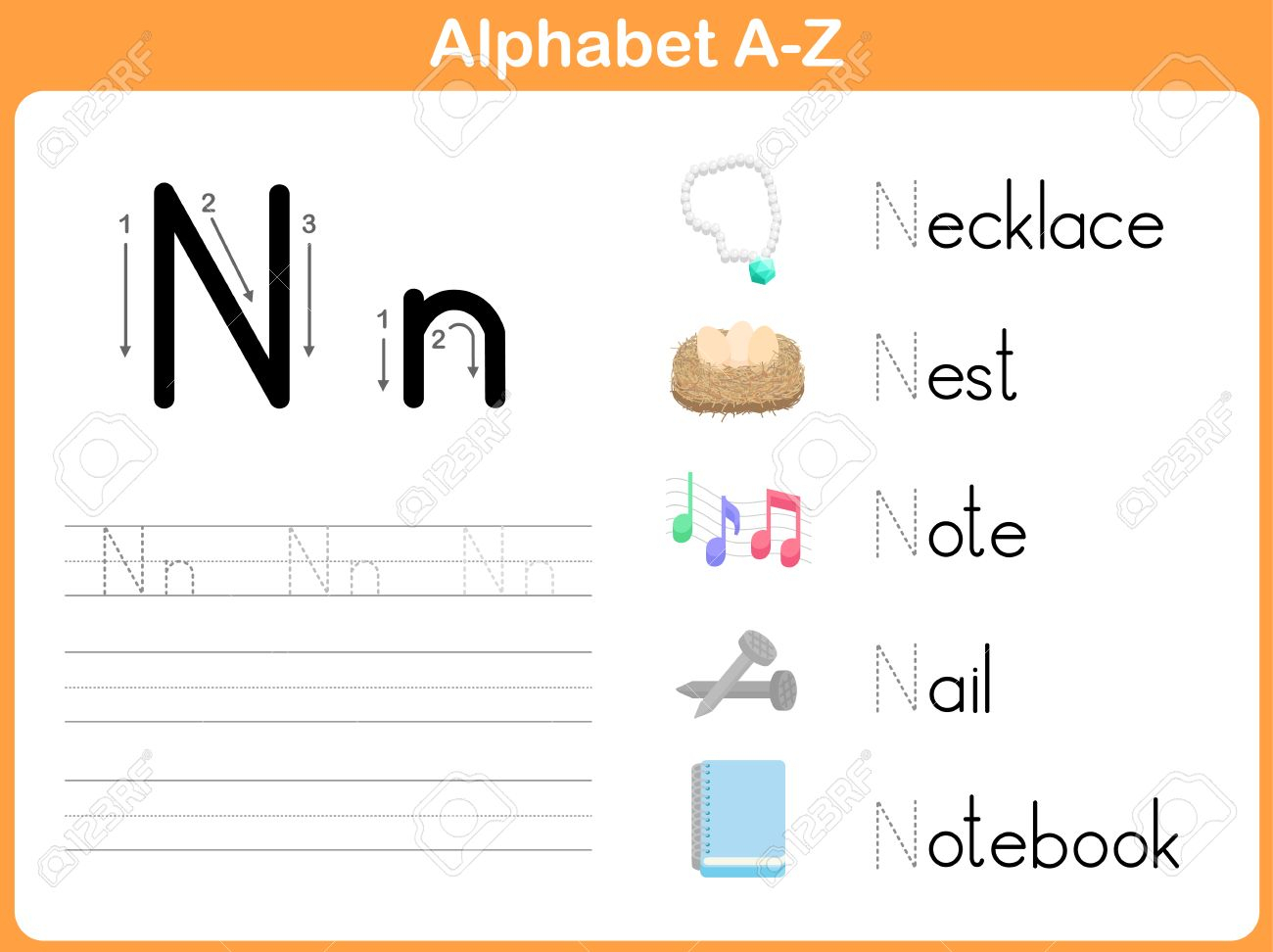 Alphabet Tracing Worksheet: Writing A-Z for A-Z Alphabet Tracing