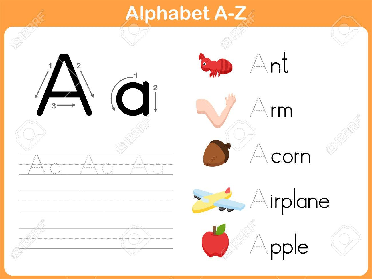 Alphabet Tracing Worksheet: Writing A-Z with A-Z Alphabet Tracing