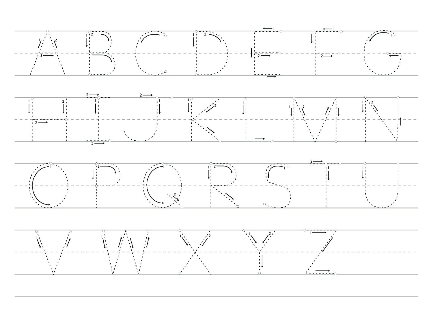 Alphabet Tracing Worksheets Free Alphabet Worksheets New intended for Uppercase Alphabet Tracing