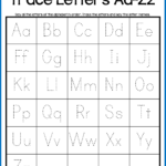 Alphabet Tracing Worksheets   Uppercase & Lowercase Letters Intended For Alphabet Tracing Chart Printable