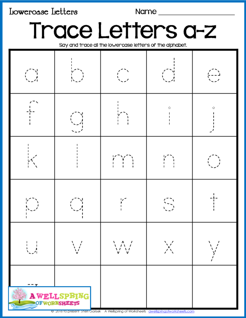 Alphabet Tracing Worksheets   Uppercase & Lowercase Letters Throughout Alphabet Tracing Worksheets Lowercase