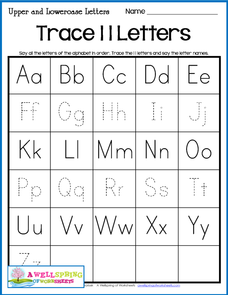 Alphabet Tracing Worksheets   Uppercase & Lowercase Letters Within Upper And Lowercase Alphabet Tracing