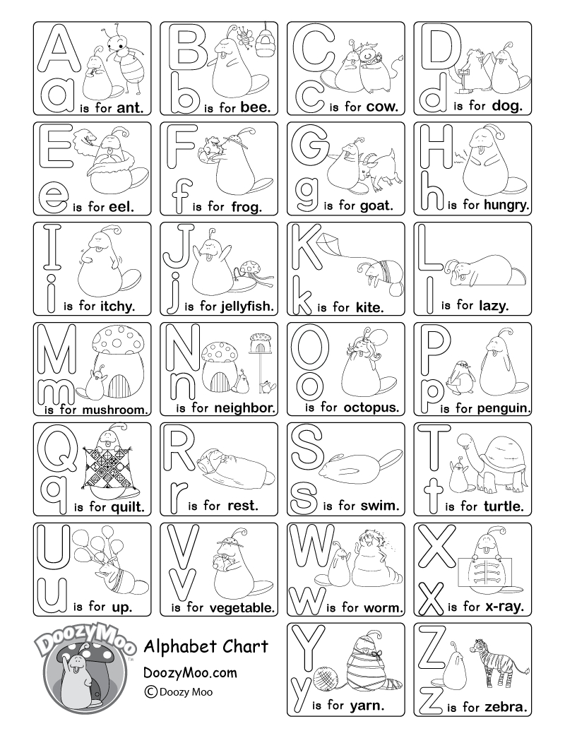 Alphabet Worksheets (Free Printables) - Doozy Moo with regard to Alphabet Worksheets Pdf Free Download