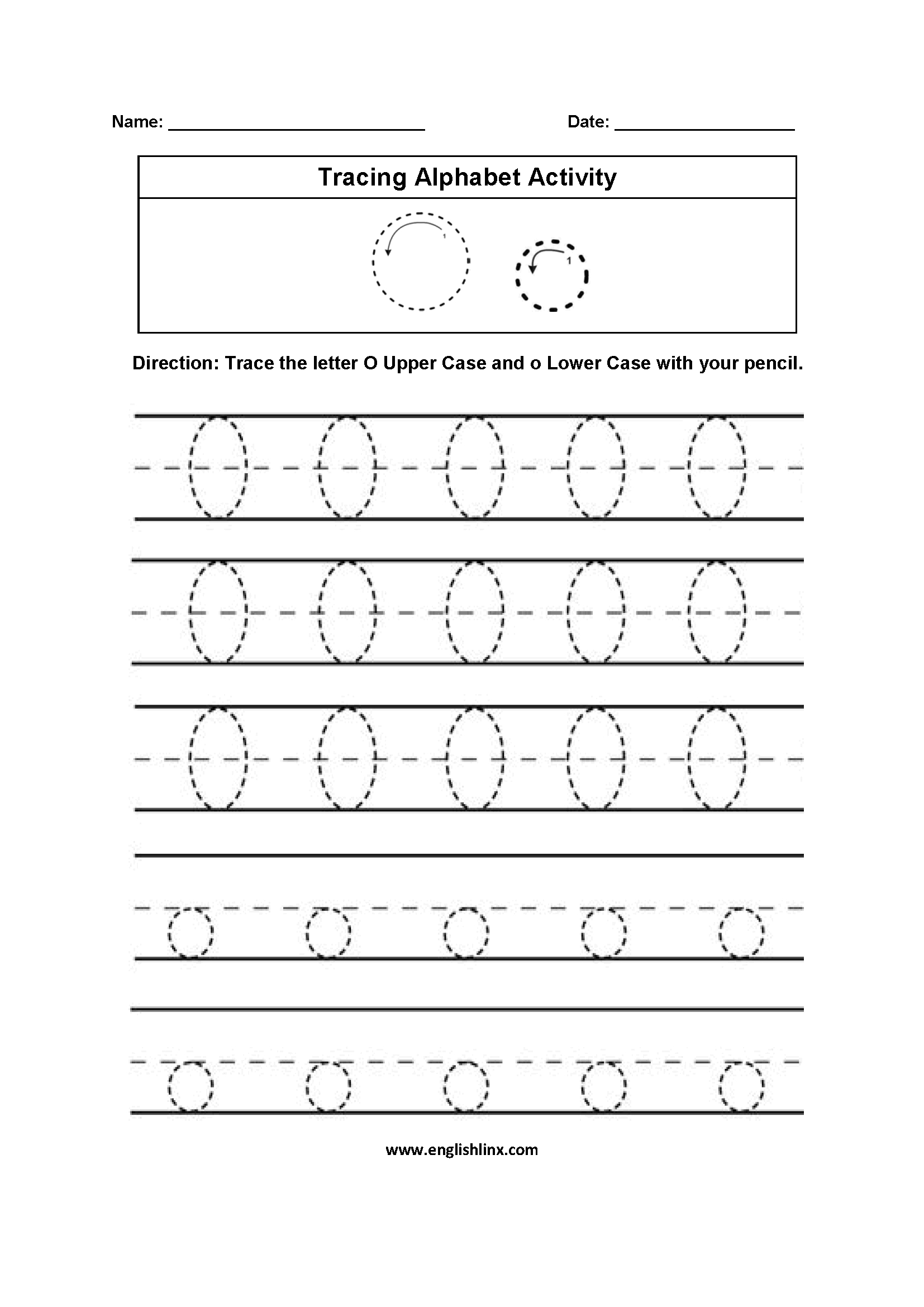 Alphabet Worksheets | Tracing Alphabet Worksheets intended for Letter O Worksheets Pdf