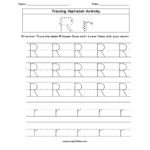Alphabet Worksheets | Tracing Alphabet Worksheets With Letter R Worksheets For Kindergarten Pdf