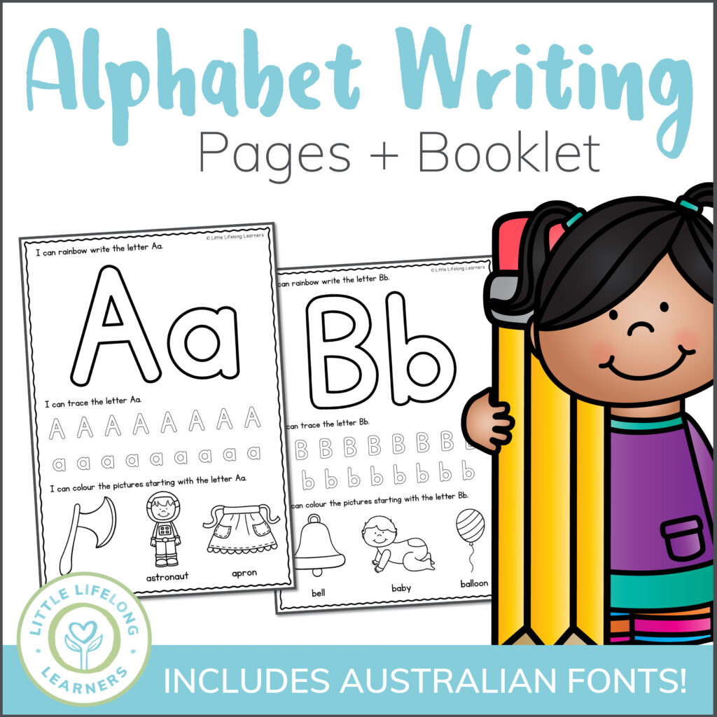 Alphabet Writing Worksheets Within Alphabet Tracing Qld