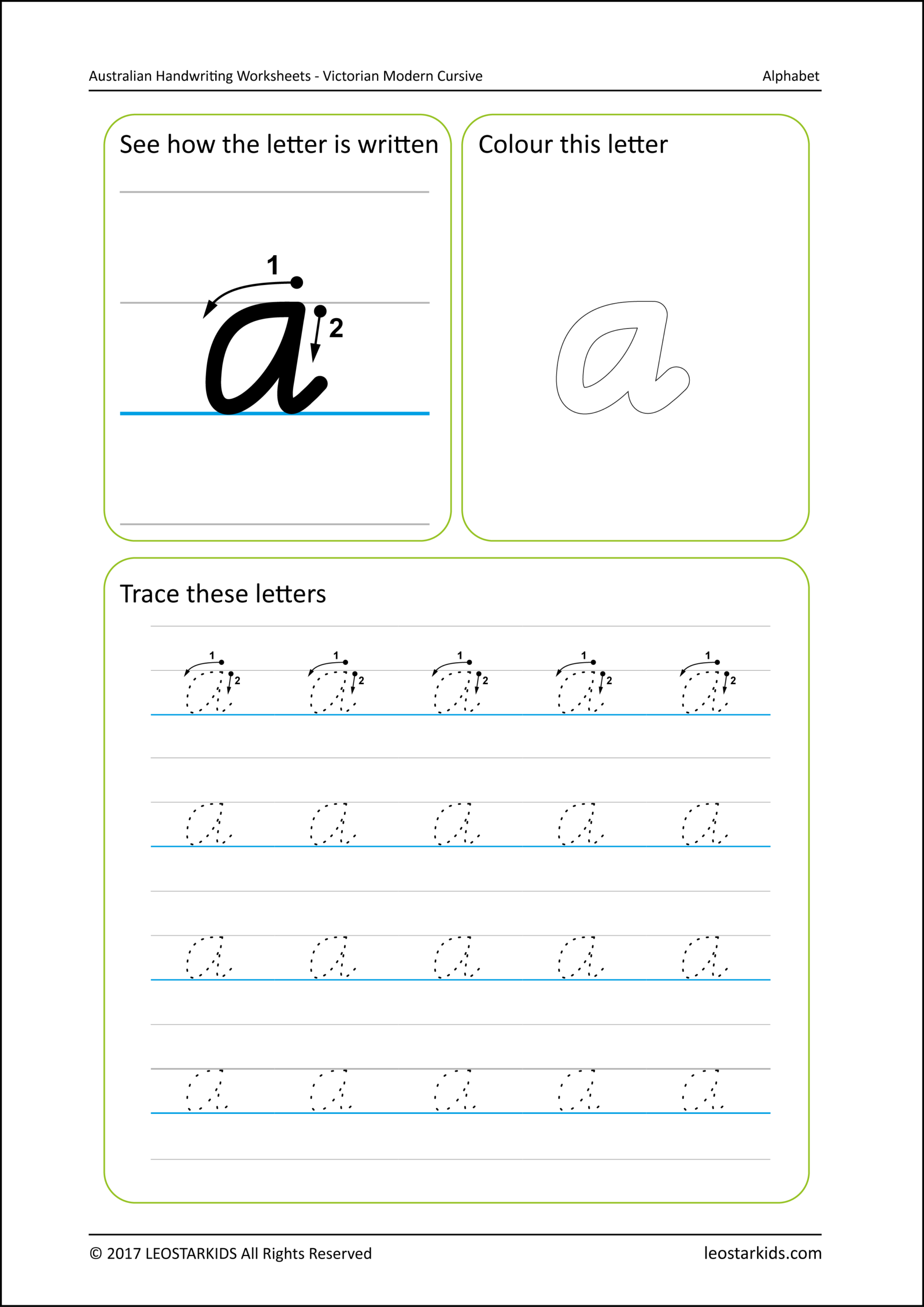 Australian Handwriting Worksheets - Victorian Modern Cursive pertaining to Name Tracing Nsw