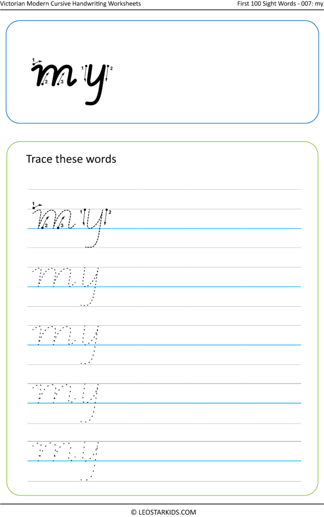 Australian Handwriting Worksheets – Victorian Modern Cursive With Victoria Name Tracing