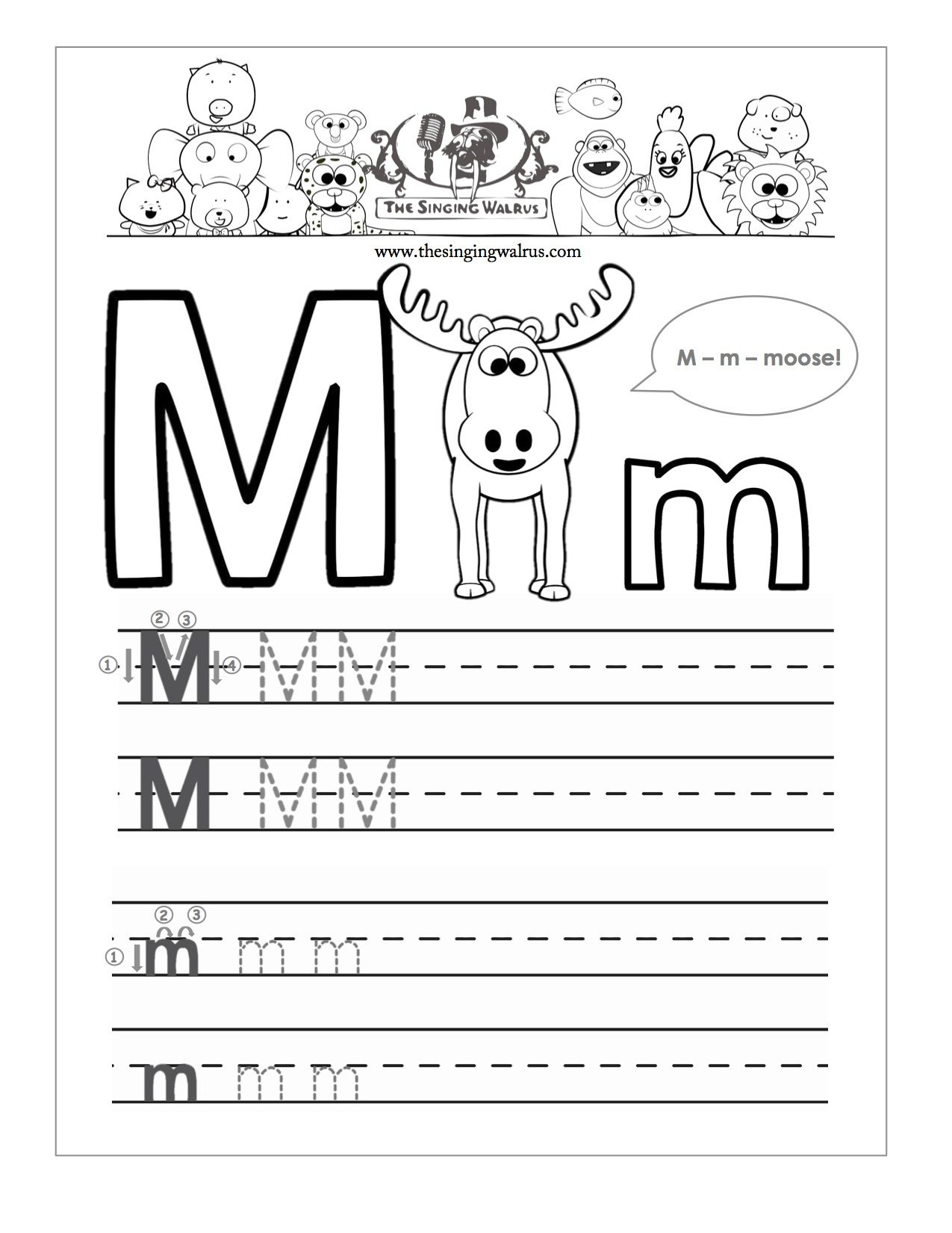 Beautiful Letter M Writing Worksheet | Educational Worksheet throughout Letter M Worksheets For Kindergarten