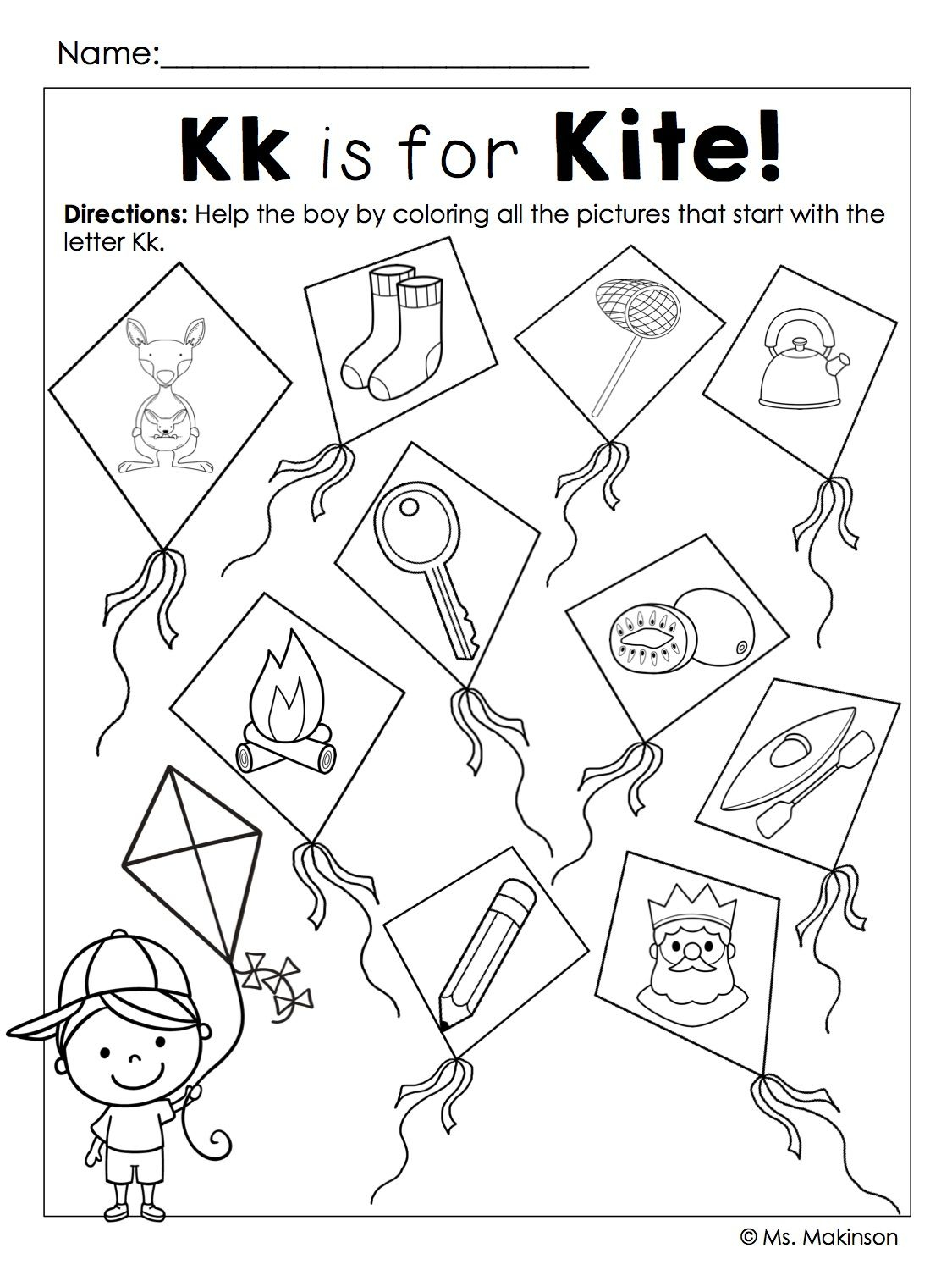 Beginning Sounds | Kites Preschool, Beginning Sounds within Letter K Worksheets Twisty Noodle