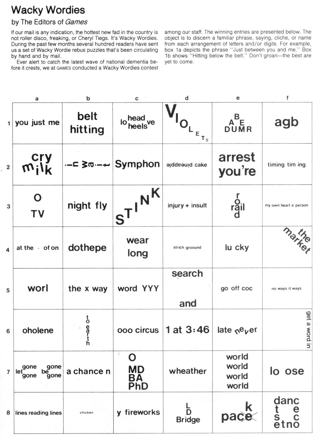 Brain Teasers: Wackie Wordies | Brain Teasers, Word Puzzles with regard to Letter Logic Worksheets Answers