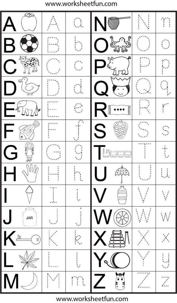 Capital & Small Letter Tracing Worksheet | แบบฝึกหัดสำหรับ In Alphabet Tracing Worksheets For 2 Year Olds
