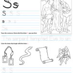 Catholic Alphabet Letter S Worksheet Preschool Kindergarten For Letter A Worksheets For Kinder