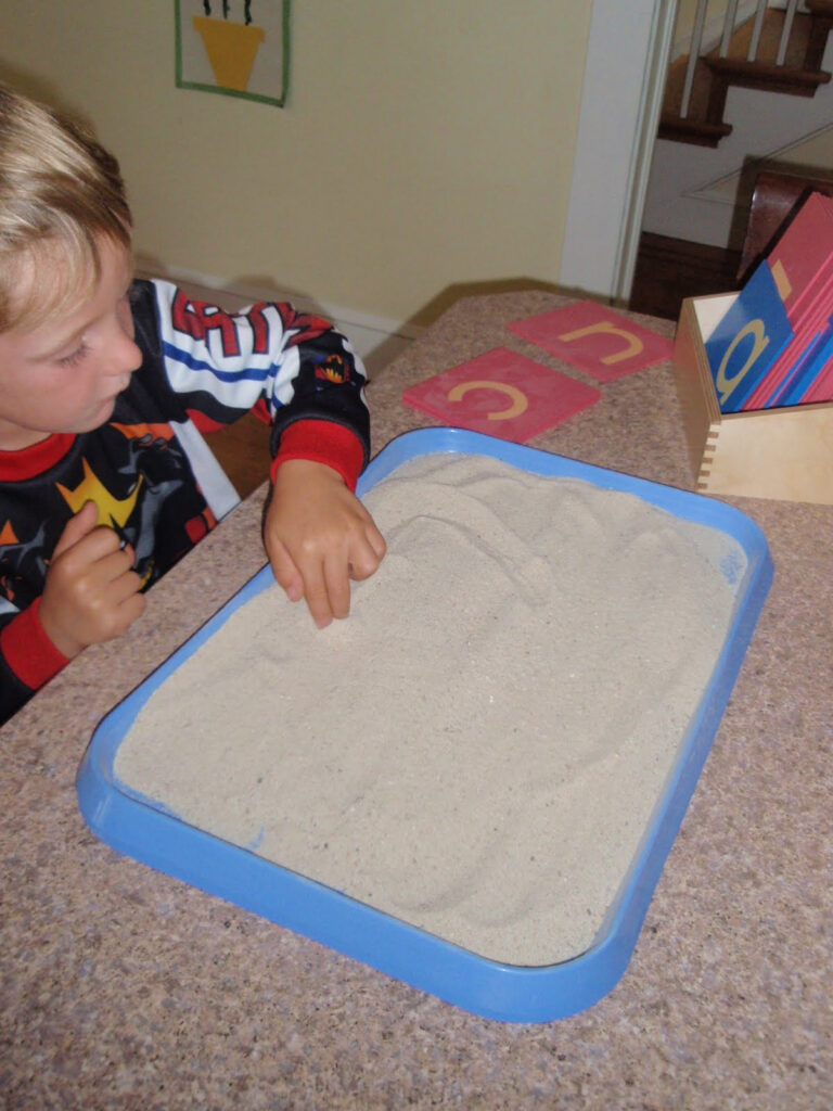 Christine's Crazy Kids: Sandpaper Letters & Sand Tracing Within Letter Tracing In Sand