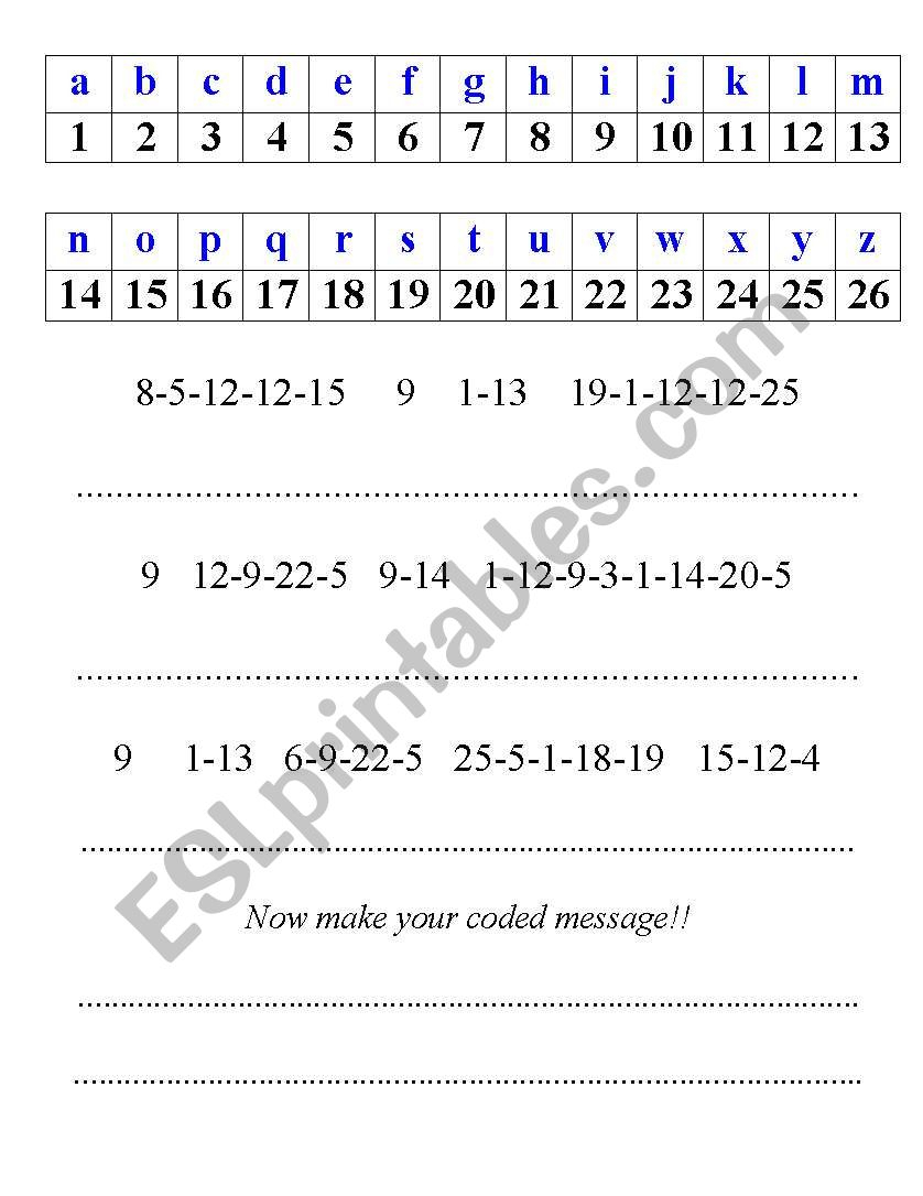 Code-Breaker - Esl Worksheetmutxamel regarding Alphabet Code Worksheets