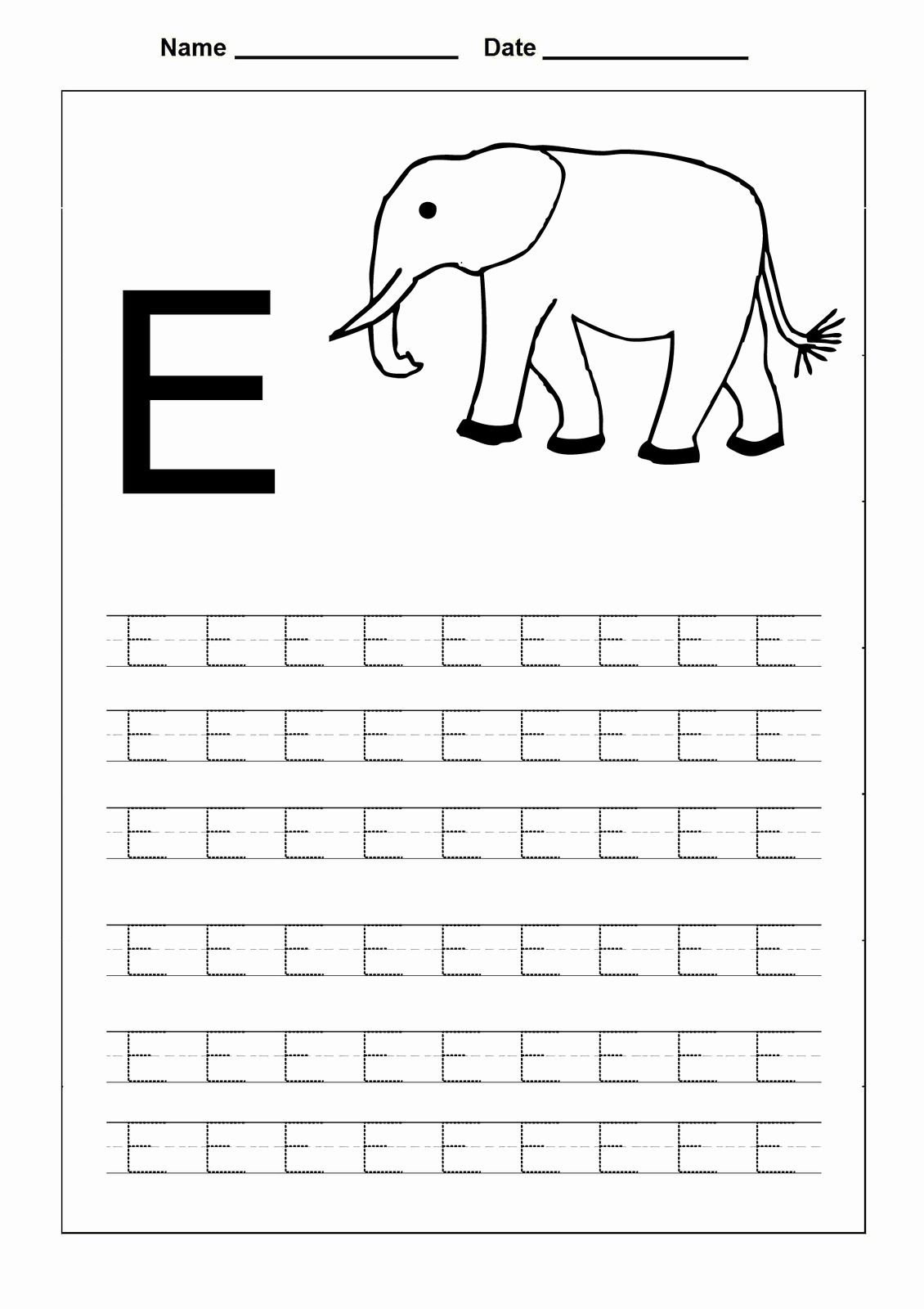 Coloring Capital Letters Print In 2020 | Letter E Worksheets in Alphabet E Tracing Worksheets