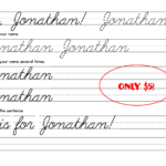 Create Personalized Cursive Handwriting Worksheets For Kids In Jonathan Name Tracing