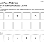 Cut And Paste Matching Uppercase And Lowercase Letters Pertaining To Upper And Lowercase Alphabet Worksheets