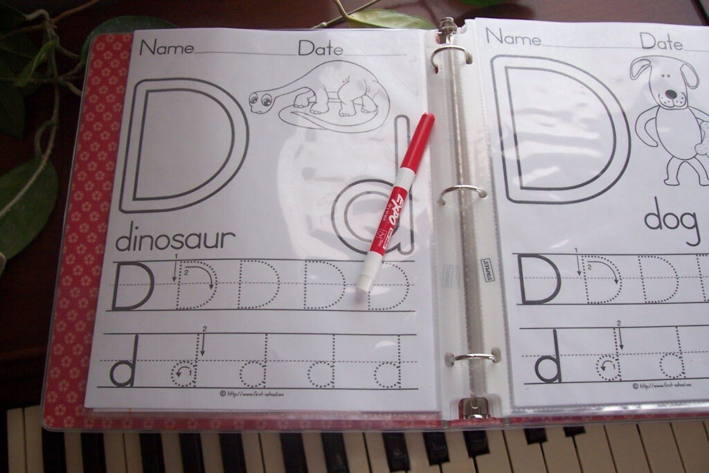 Diy Write And Wipe Preschool Worksheets (She: Chelsea Intended For Name Tracing Diy