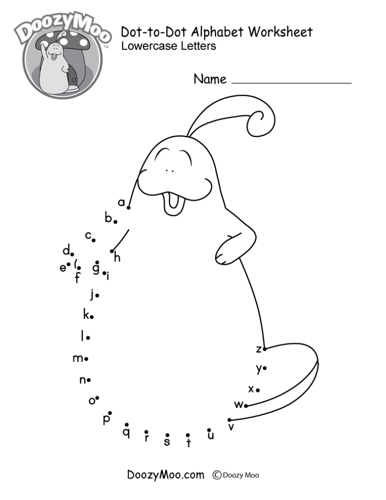 Dot To Dot Lowercase Letters Worksheet (Free Printable With Letter Join Worksheets
