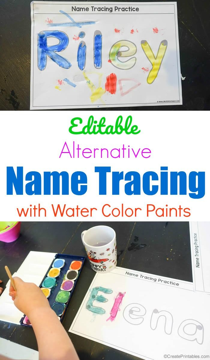 Editable Alternative Name Tracing With Paint | Preschool with Name Tracing Create