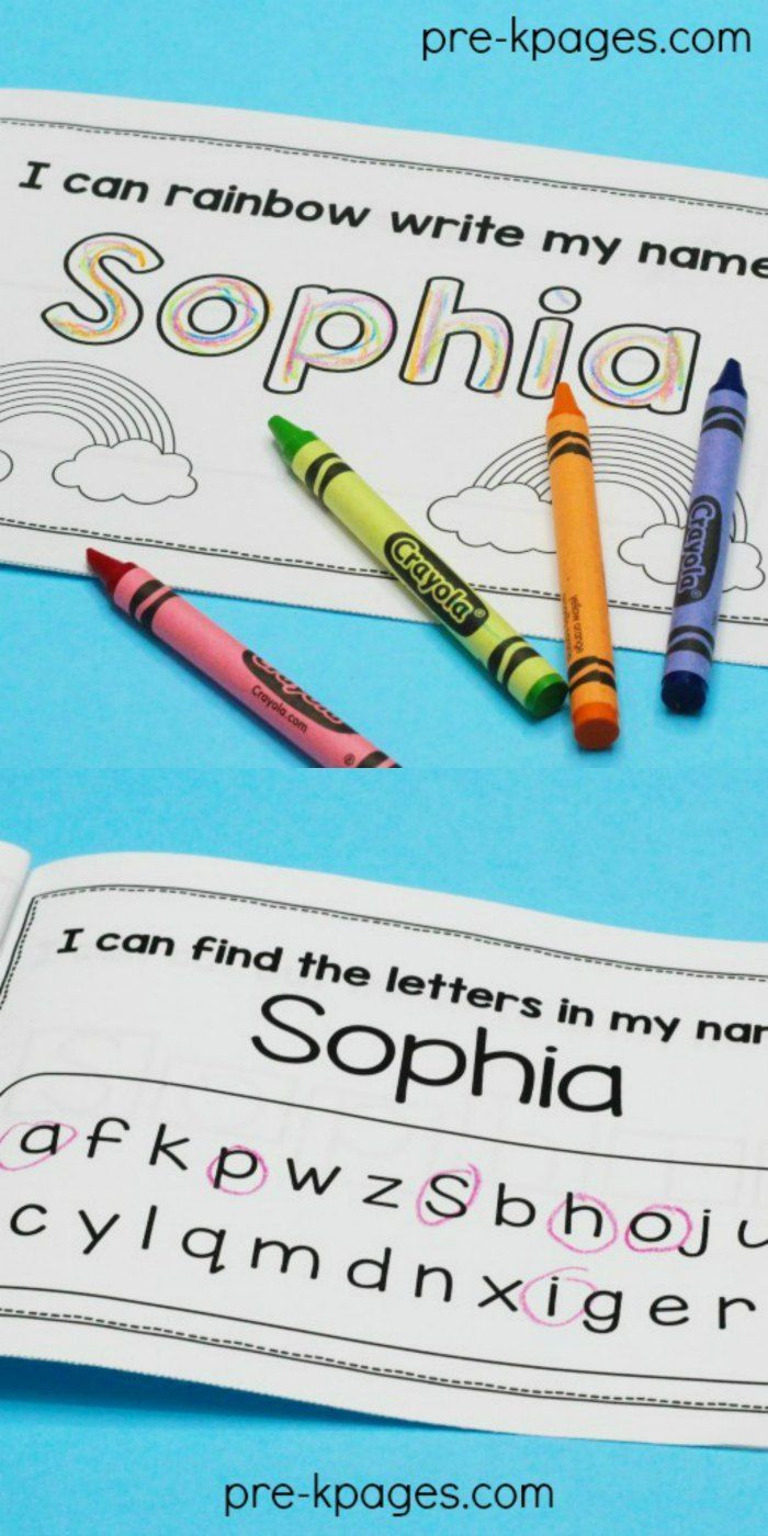 Editable Name Books | Kindergarten Name Activities with Name Tracing Sophia