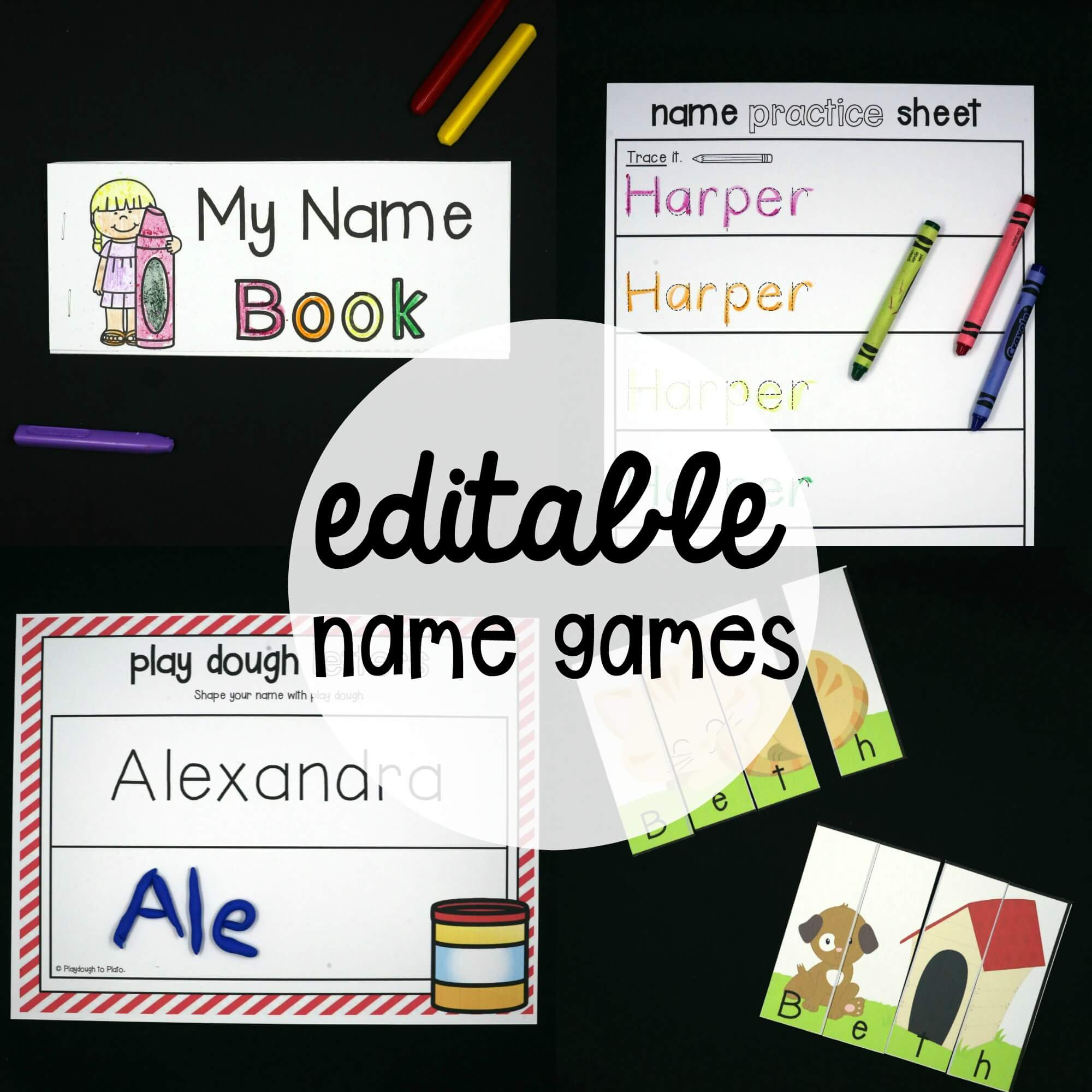 Editable Name Games intended for Name Tracing Games