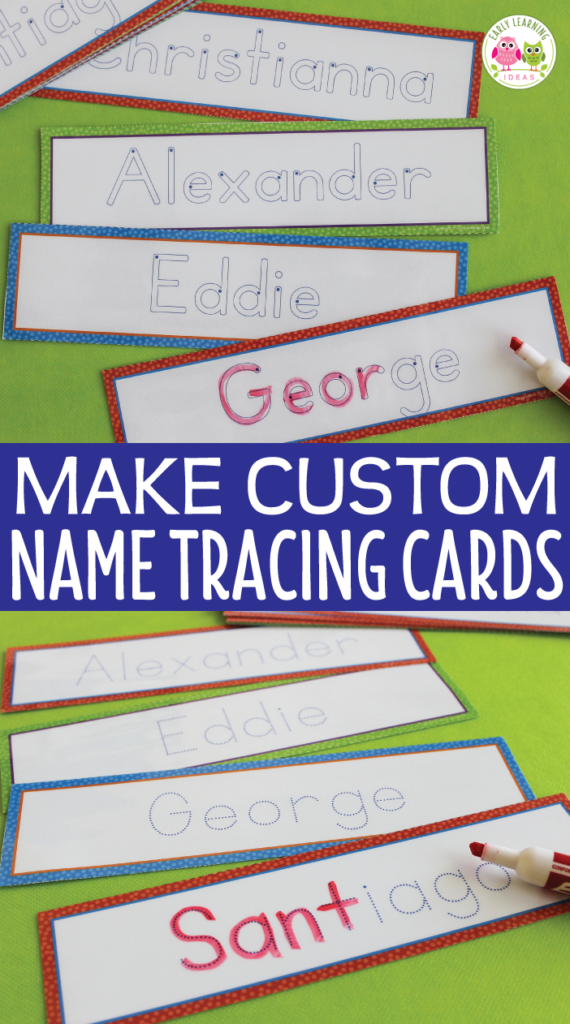 Editable Name Tracing Cards | Name Writing Activities For With Editable Name Tracing Pages