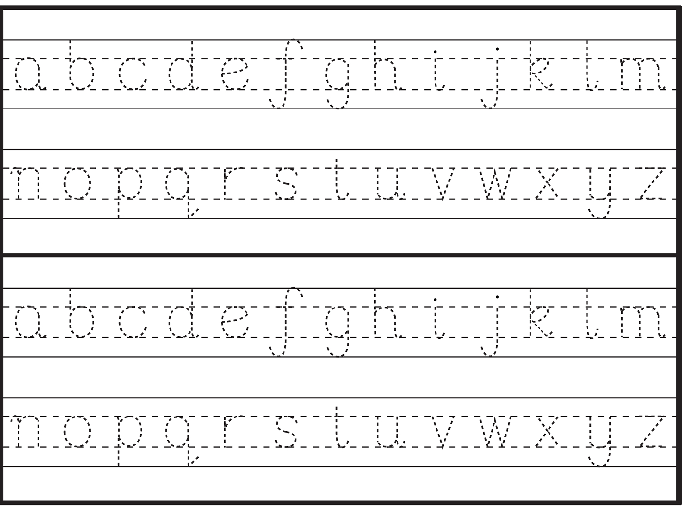 English Alphabet Worksheet For Kindergarten | Alphabet intended for Alphabet Tracing Handout