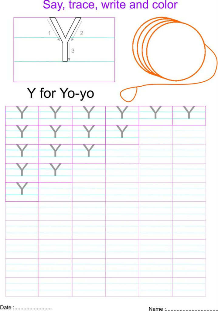 English Capital Letter 'y' Worksheet With Regard To Letter Y Worksheets Pdf