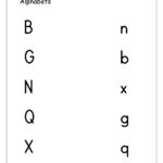 English Worksheets   Alphabet Matching | Letter Matching With Alphabet Knowledge Worksheets